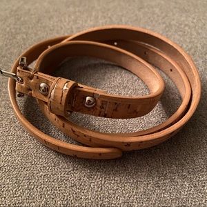 Ann Taylor cork and silver belt, NWOT
